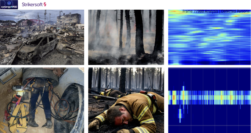 Usecases of survivor detection from a distance and contactless vital signs at a short distance